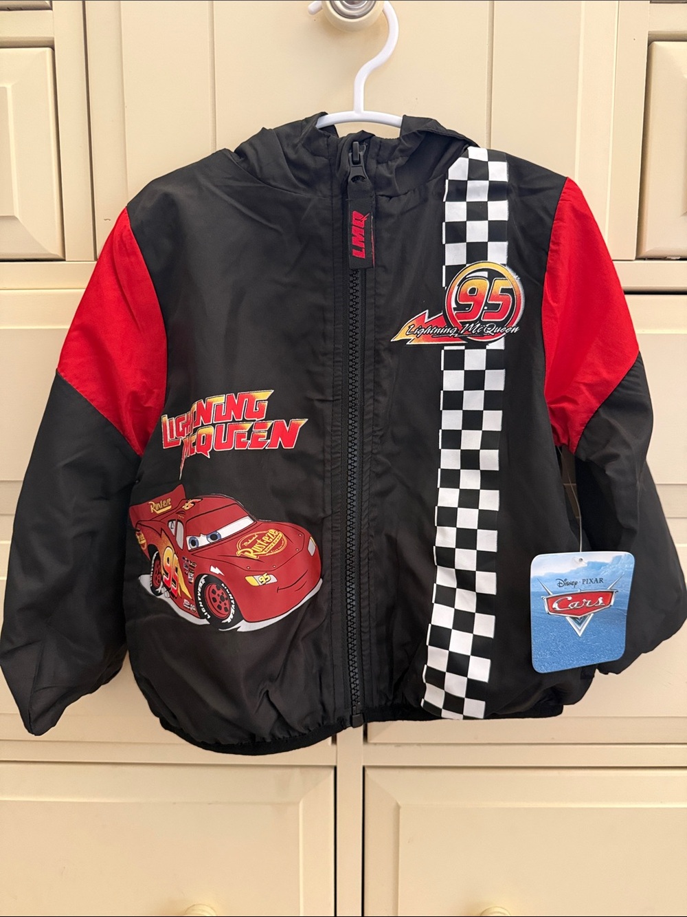 Disney Black and Red Lightning McQueen Kids Raincoat